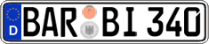 German license plate, Regular plates