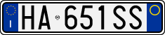 License plate of Italy, Cars (1994 year series)