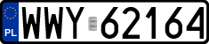 License plates of Poland, Regular car plates