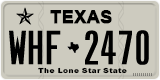 Texas, Regular plates (2012) (АBC-1234)
