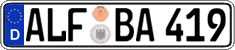 German license plate, Regular plates