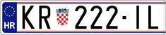 License plate of Croatia, Regular plates