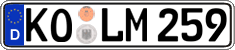 German license plate, Regular plates