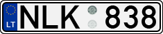 License plate of Lithuania, Cars