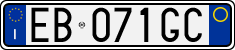 License plate of Italy, Cars (1994 year series)