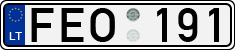 License plate of Lithuania, Cars