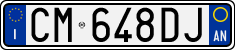 License plate of Italy, Cars (1994 year series)