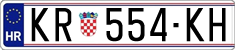 License plate of Croatia, Regular plates