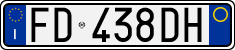 License plate of Italy, Cars (1994 year series)
