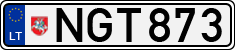 License plate of Lithuania, Cars