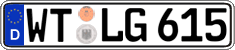 German license plate, Regular plates