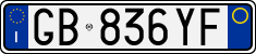 License plate of Italy, Cars (1994 year series)