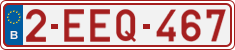 License plate of Belgium, Regular plates (2010)