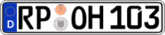 German license plate, Regular plates