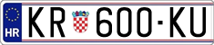 License plate of Croatia, Regular plates