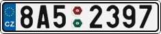 License plate of the Czech Republic, Cars (2001)