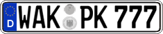 German license plate, Regular plates