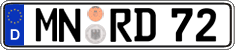 German license plate, Regular plates