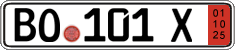 German license plate, Export transit plates