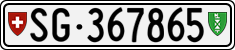 License plate of Switzerland, Cars