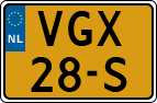 License plate of the Netherlands, Light Commercial Vehicles (1994 system)