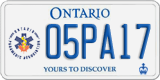 Ontario, Specialty plates (12AB34)
