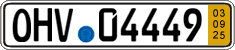 German license plate, Short-term transit plates