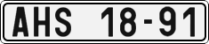 License plate of the Czech Republic, Cars (1960)