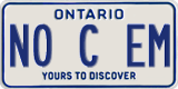 Ontario, Vanity Plates