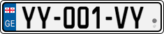 License plate of Georgia, Cars (2014)