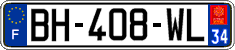 French license plate, SIV (ordinary)