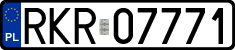 License plates of Poland, Regular car plates