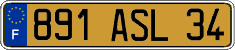 French license plate, FNI