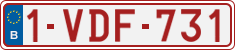 License plate of Belgium, Regular plates (2010)