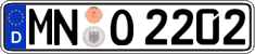 German license plate, Regular plates