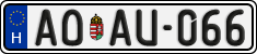 license plates of Hungary, Regular plates (2022)