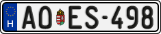 license plates of Hungary, Regular plates (2022)