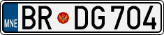 License plate of Montenegro, Cars