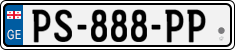 License plate of Georgia, Cars (2014)