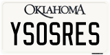 Oklahoma, Vanity Plates