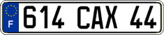 French license plate, FNI