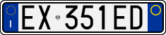 License plate of Italy, Cars (1994 year series)
