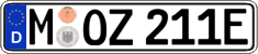 German license plate, Electric vehicles