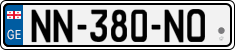 License plate of Georgia, Cars (2014)