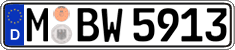 German license plate, Regular plates