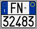 License plate of Italy, Motorcycles (1994 year series)