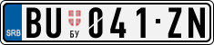 License plate of Serbia, Cars