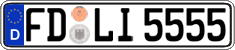 German license plate, Regular plates