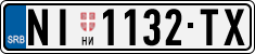 License plate of Serbia, Cars