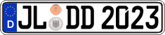 German license plate, Regular plates